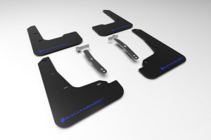 Hyundai Elantra Mud Flap Kit - 4 corner - Rally Armor - UR Series - Black with Blue Logo - `21-`23